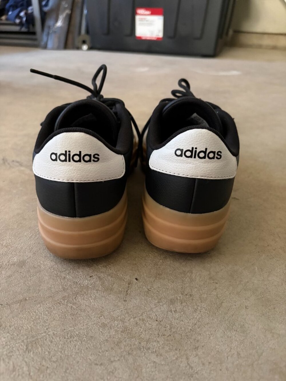 adidas VL Court Bold Black White Gum Platform Sneakers – Women's Size 8